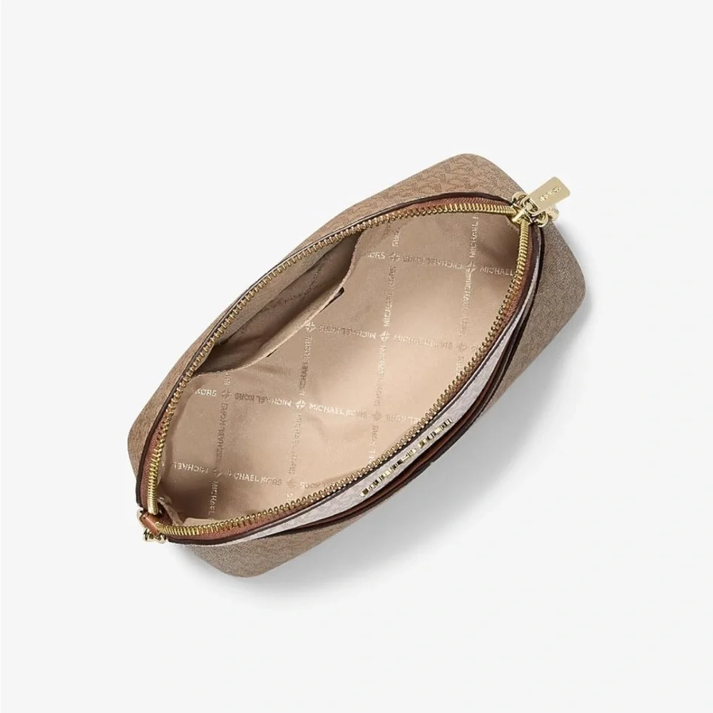 Michael Kors Jet Set color block crossbody Camel NWT - Picture 11 of 12
